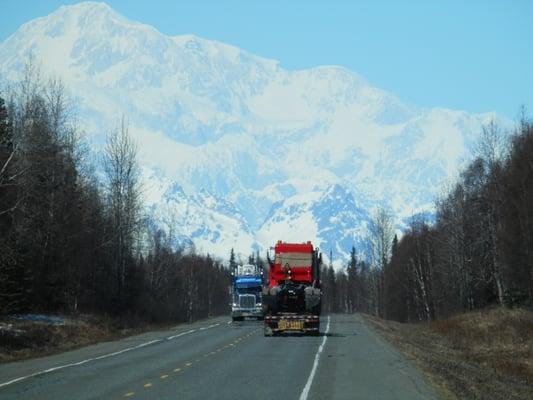 Mt McKinley 20,320 ft on way home to Fairbanks, Alaska.