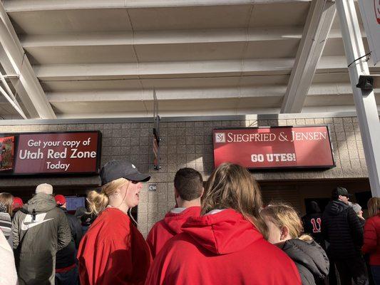 Lines at the concession stands