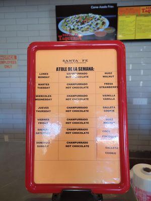 Champurado menu!