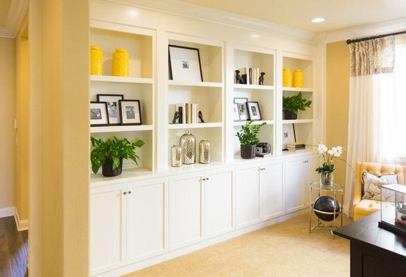 custom built-in cabinets and shelves contractor