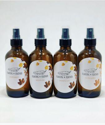 New fall essential room sprays! Now available online: floatingfeathermassage.com