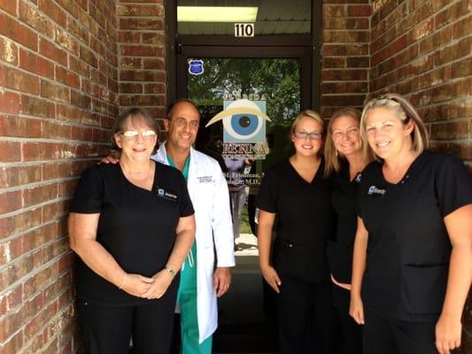 Some of Dr. Moinfar's amazing staff at Florida Retina Consultants.