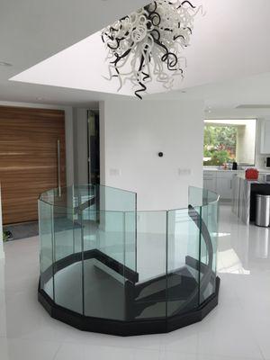 Frameless Staircase Glass Railing System