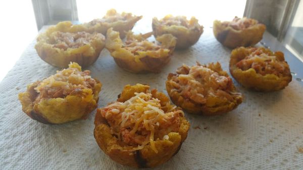 Chicken plantain baskets