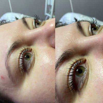 Lash Lift before and after