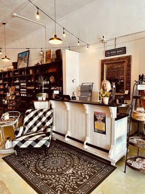 Owner Julie Christenson behind the counter