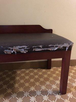 Luggage bench ripped badly