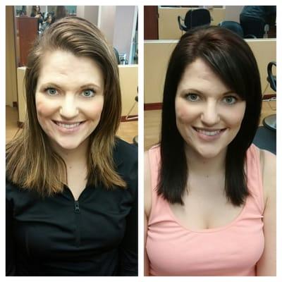 Before on the left and after on the right. This was a huge transition for me but Betsy did a fantastic job!