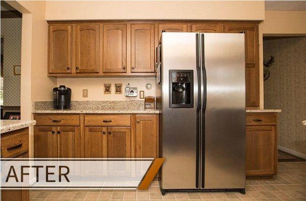 Kitchen after we refaced the doors & drawers