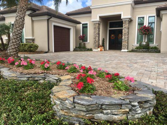 Gorgeous Stone Wall in Viera, FL