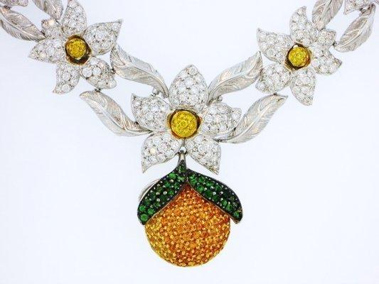 Orange blossom necklace