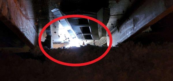 Attic gap and opening