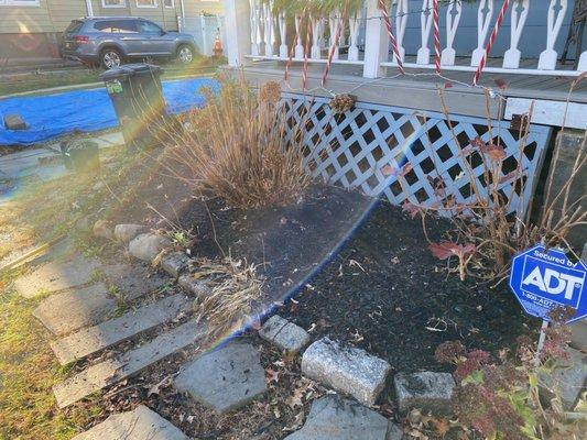 Cleared Mulch Bed