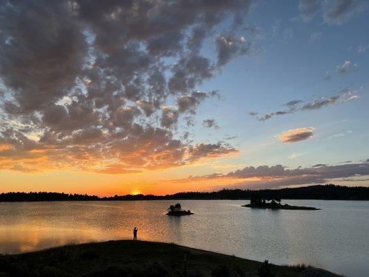 Sunrise on the lake.