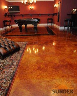 Beautiful interior flooring.  No grout lines to clean.  And OH... THE BEAUTY OF IT!