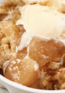 Apple Cobbler another favorite on the list. You can't go wrong here either. We aren't just saying this either. Its warm taste hits the pit!