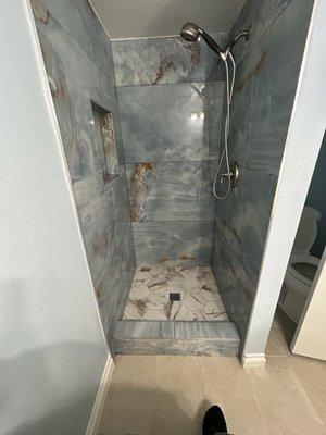 Completed shower renovation