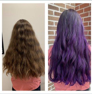 Purple balayage