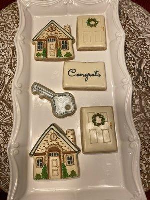 New home owner appreciation cookies gift set.