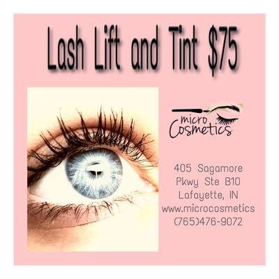 Lash Lift and Tint $75