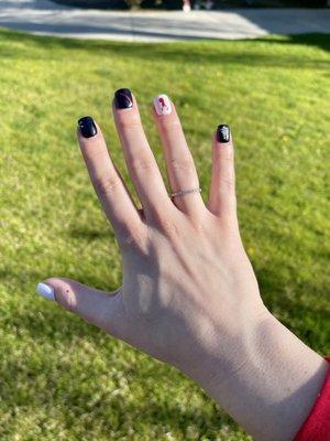 Christmas nails with stickers