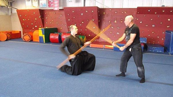 Real budo martial arts with weapons training in every class