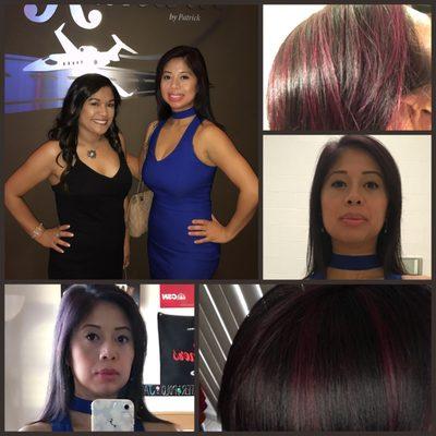 Just me with my new, subtle -purple- highlights and another one of Phung salon's Happy clients.