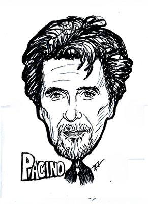 Caricature art of Al Pacino by Caricature artist David Zamudio