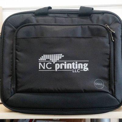 We can put your logo on laptop bags, too!