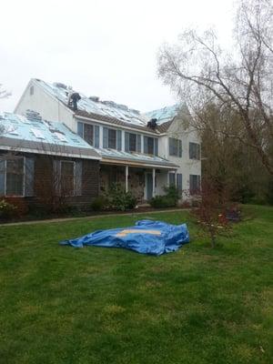 This house is being up graded from wood shakes to a GAF designer shingle