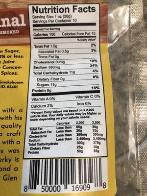 Nutrition Facts: 11g Sugar, 9g Protein/serving