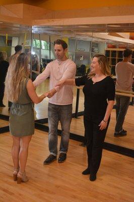 East Coast Swing private lesson at Retro Fitness