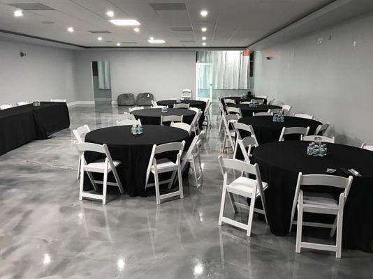 Tables & Chairs are Included in Rental Fee