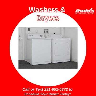 Call us for your next washer or dryer repair!