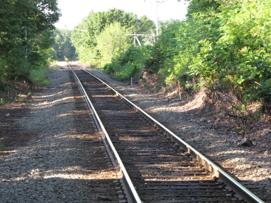 Tracks in the southbound direction from the station