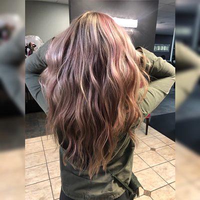 Balayage with a custom color