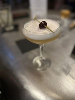 Egg white whiskey sour