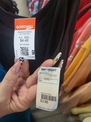 how is goodwill price higher than walmart. I'm lost for words but they are a ripoff