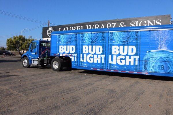 Bud Light full trailer wrap.