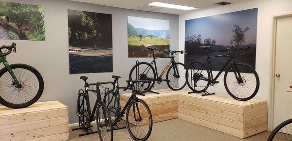 Come check out our show room and see our bikes in person.