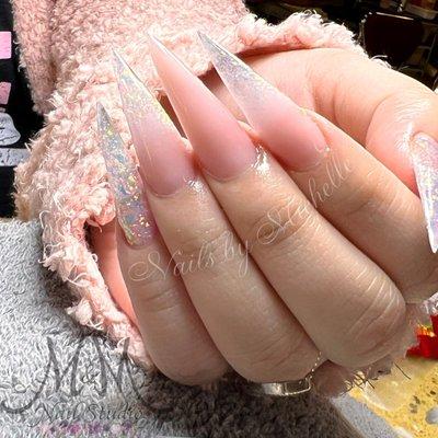 XLong Stiletto acrylic nails