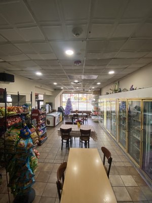 Seating area and drinks