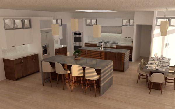 Kitchen Design and Photorealistic Rendering.  All pieces and textures custom modeled by Your 3D Expert, LLC