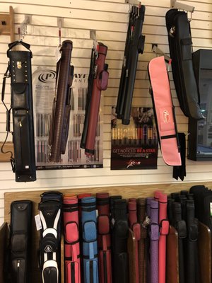 Cue Cases in a variety of colors and sizes available