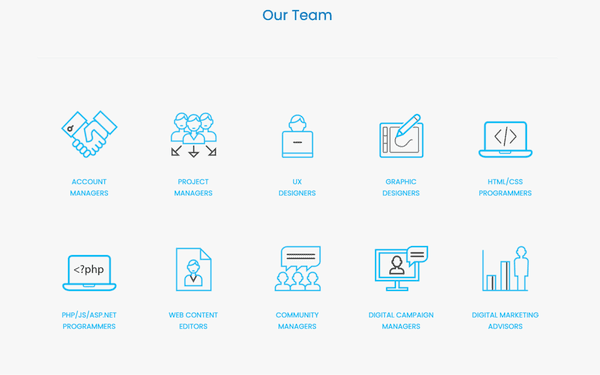 Our Team Dynamics: Each role, is a crucial piece in working seamlessly to craft digital excellence for our clients.