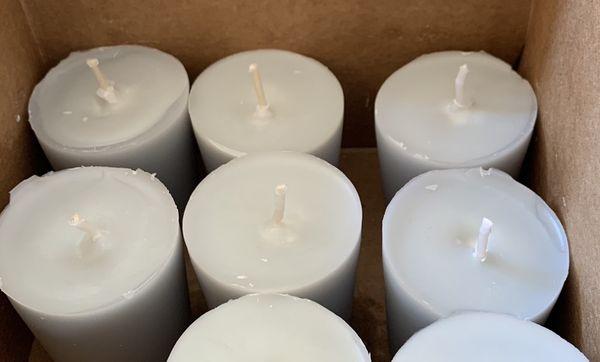 Hand poured votives! We also can custom fill any container!