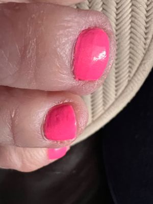 The manicure results from this salon