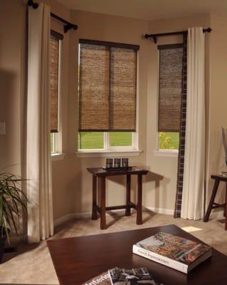 Roller Shades with Cassette Headrail and Side Panels