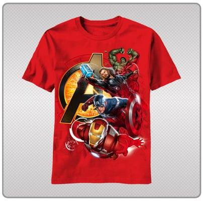 Avengers t-shirt for Juvy sizes 4-5/6-7