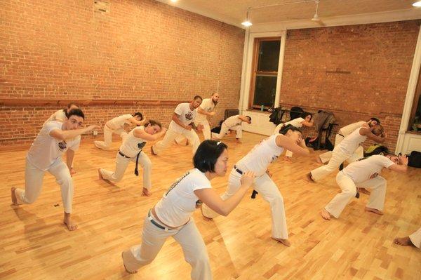 Capoeira class in action